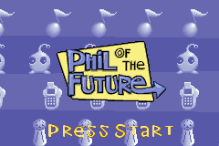 Phil of the Future title screen for GameBoy Advance